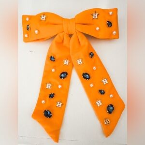 Brianna Cannon Houston Astros rhinestone bow